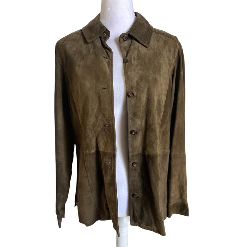 Vintage Harold’s women’s leather button down shirt small - Picture 2 of 6